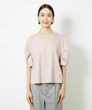 FMKJB37150 MICHEL KLEIN(ミッシェルクラン) [接触冷感]袖タックカットソー ピンク