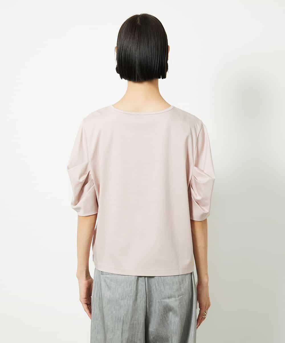 FMKJB37150 MICHEL KLEIN(ミッシェルクラン) [接触冷感]袖タックカットソー ピンク