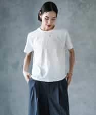 FMKJD20120 MICHEL KLEIN(ミッシェルクラン) フロッキーロゴTシャツ パープル