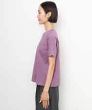 FMKJD20120 MICHEL KLEIN(ミッシェルクラン) フロッキーロゴTシャツ パープル
