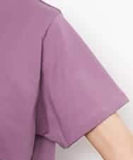 FMKJD20120 MICHEL KLEIN(ミッシェルクラン) フロッキーロゴTシャツ パープル