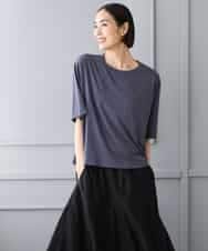 FMKJD21150 MICHEL KLEIN(ミッシェルクラン) ヴィンテージライクボックスTシャツ ネイビー