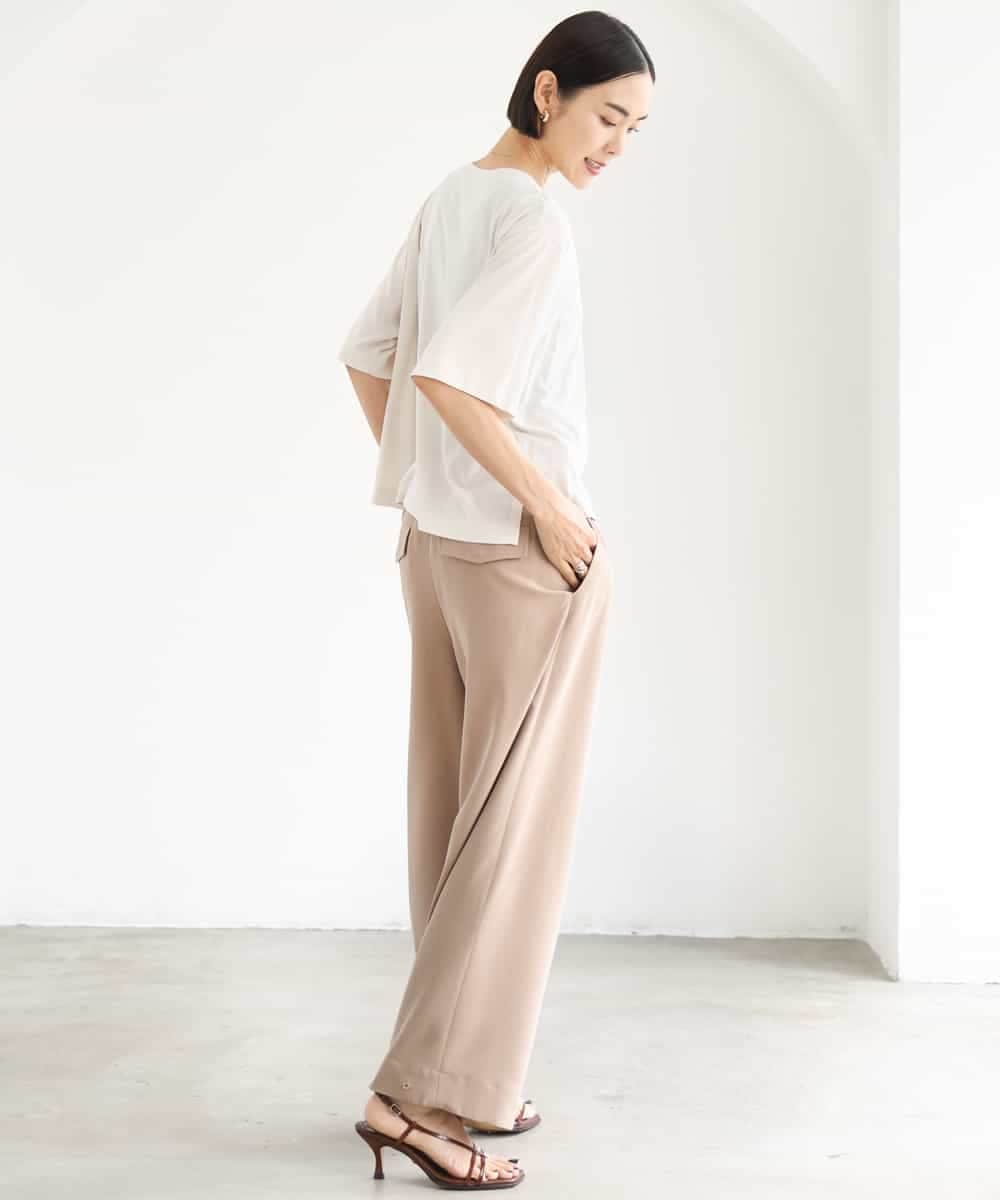 FMKJD21150 MICHEL KLEIN(ミッシェルクラン) ヴィンテージライクボックスTシャツ アイボリー
