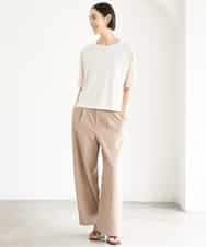 FMKJD21150 MICHEL KLEIN(ミッシェルクラン) ヴィンテージライクボックスTシャツ アイボリー