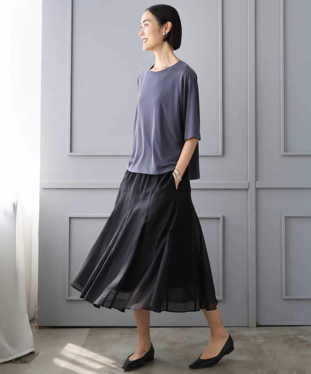 FMKJD21150 MICHEL KLEIN(ミッシェルクラン) ヴィンテージライクボックスTシャツ アイボリー