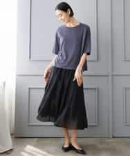 FMKJD21150 MICHEL KLEIN(ミッシェルクラン) ヴィンテージライクボックスTシャツ アイボリー