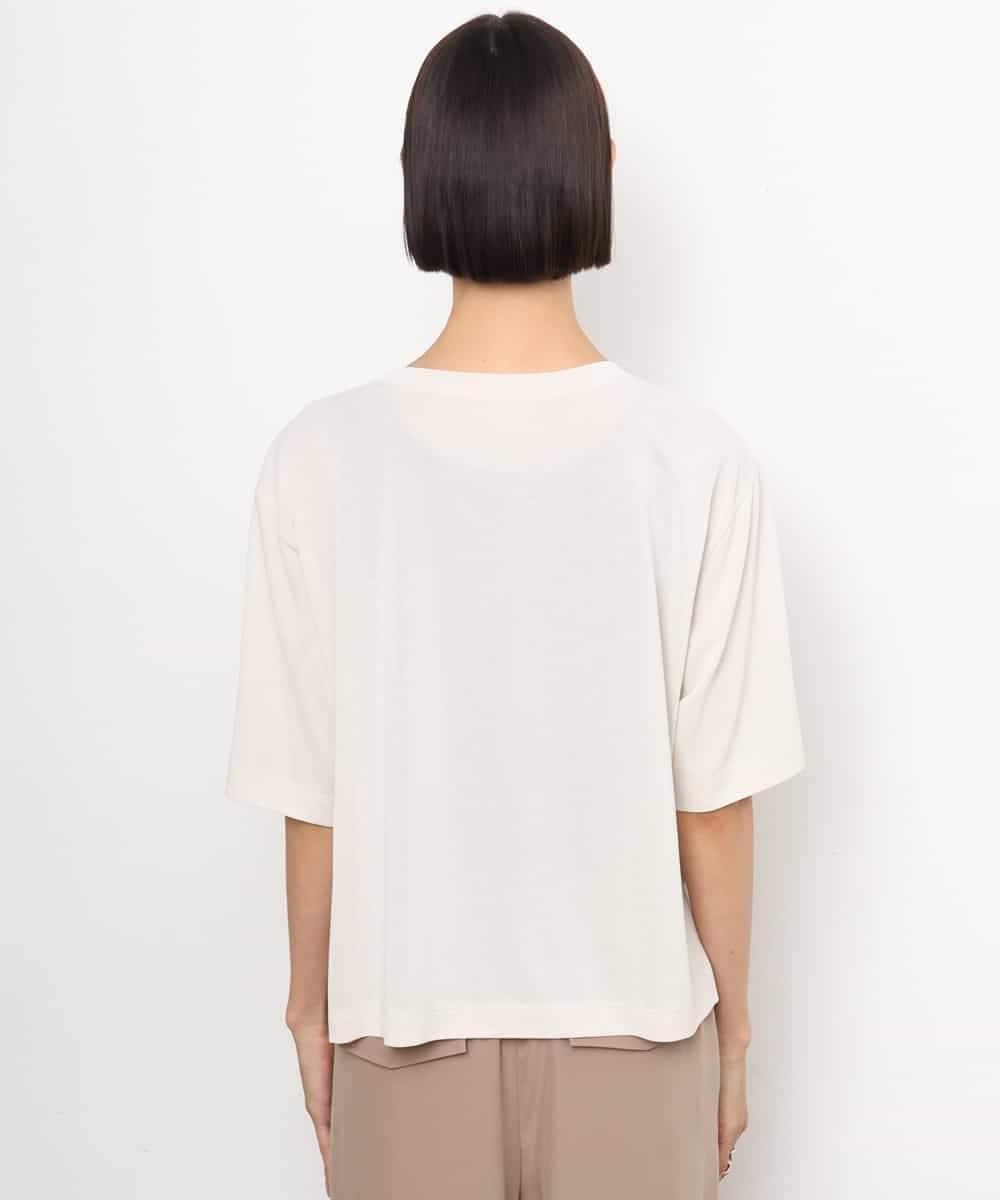 FMKJD21150 MICHEL KLEIN(ミッシェルクラン) ヴィンテージライクボックスTシャツ アイボリー