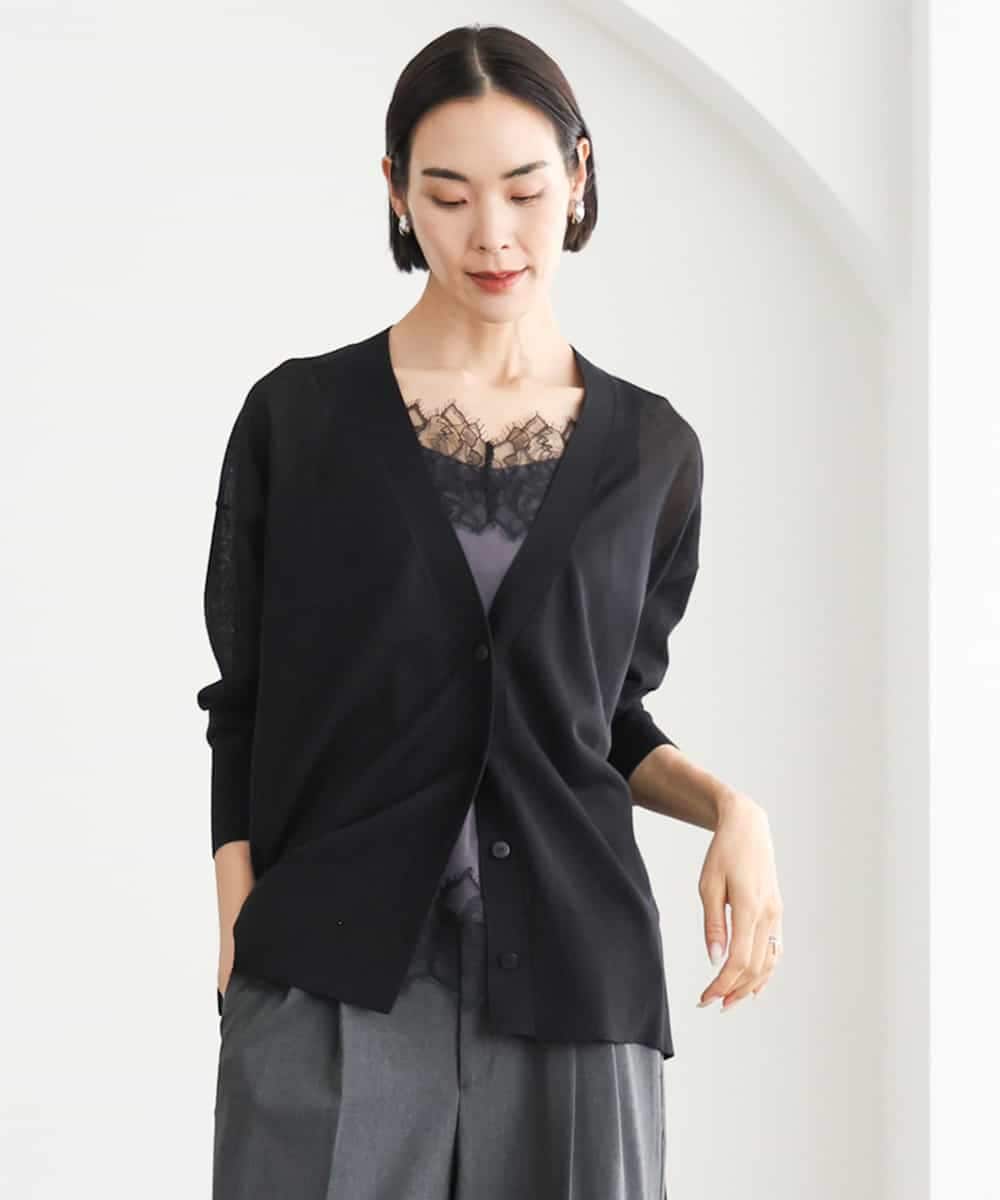 FMKJD22150 MICHEL KLEIN(ミッシェルクラン) [レイヤードスタイルにおすすめ]レースキャミソール アイボリー