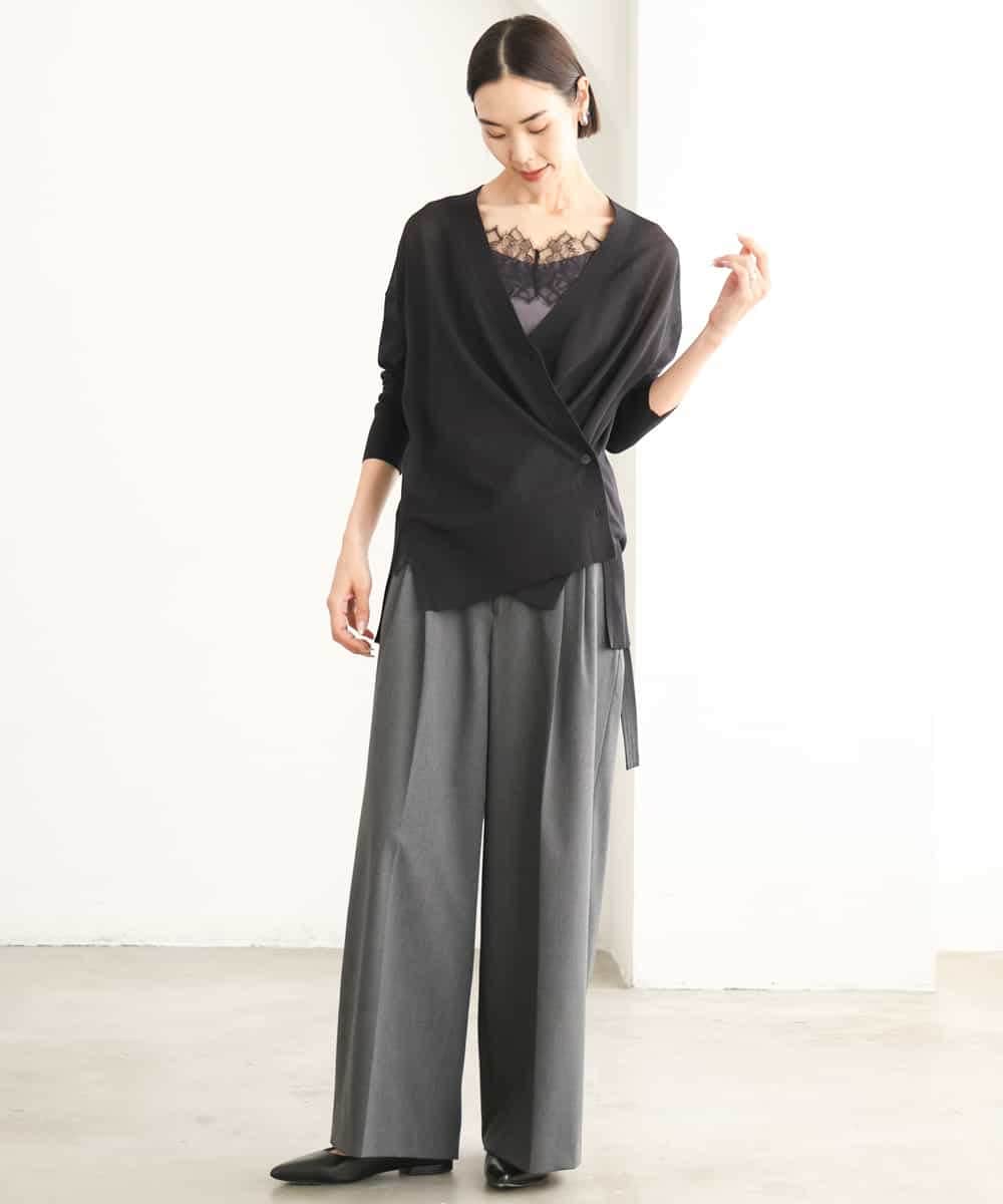 FMKJD22150 MICHEL KLEIN(ミッシェルクラン) [レイヤードスタイルにおすすめ]レースキャミソール アイボリー