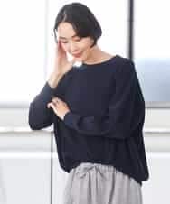 FMKJD30180 MICHEL KLEIN(ミッシェルクラン) ラグランプルオーバー ネイビー