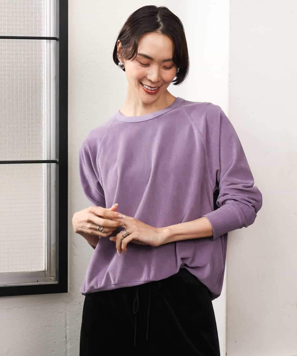 FMKJD30180 MICHEL KLEIN(ミッシェルクラン) ラグランプルオーバー パープル