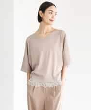 FMKJD31170 MICHEL KLEIN(ミッシェルクラン) ドルマンVネックトップス ベージュ