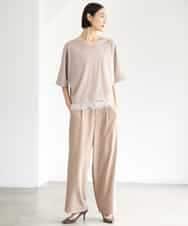 FMKJD31170 MICHEL KLEIN(ミッシェルクラン) ドルマンVネックトップス ベージュ