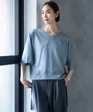 FMKJD31170 MICHEL KLEIN(ミッシェルクラン) ドルマンVネックトップス ベージュ