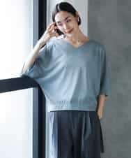 FMKJD31170 MICHEL KLEIN(ミッシェルクラン) ドルマンVネックトップス ベージュ