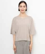 FMKJD31170 MICHEL KLEIN(ミッシェルクラン) ドルマンVネックトップス ベージュ