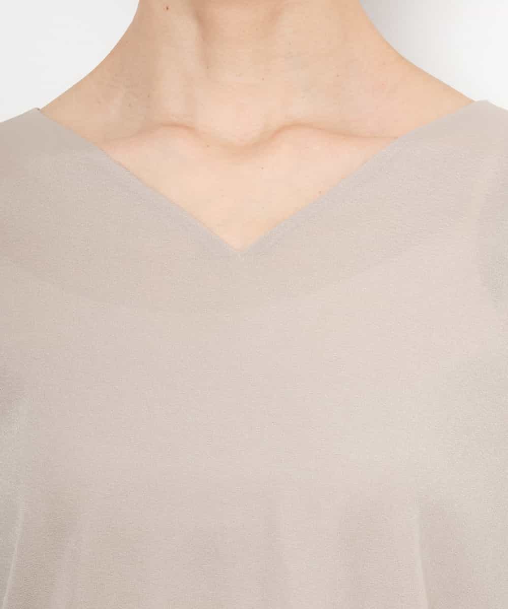 FMKJD31170 MICHEL KLEIN(ミッシェルクラン) ドルマンVネックトップス ベージュ