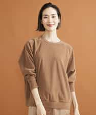 FMKJS01190 MICHEL KLEIN(ミッシェルクラン) マイクロパイルロングスリーブカットソー キャメル(83)
