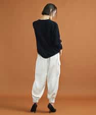 FMKJS01190 MICHEL KLEIN(ミッシェルクラン) マイクロパイルロングスリーブカットソー ブラック(94)