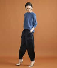 FMKJS01190 MICHEL KLEIN(ミッシェルクラン) マイクロパイルロングスリーブカットソー ブラック(94)