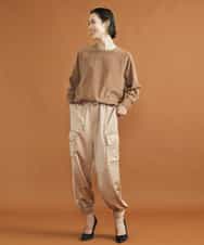 FMKJS01190 MICHEL KLEIN(ミッシェルクラン) マイクロパイルロングスリーブカットソー ブラック(94)