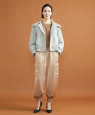 FMKJS01190 MICHEL KLEIN(ミッシェルクラン) マイクロパイルロングスリーブカットソー ブラック(94)