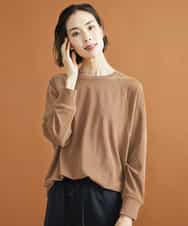 FMKJS01190 MICHEL KLEIN(ミッシェルクラン) マイクロパイルロングスリーブカットソー ブラック(94)