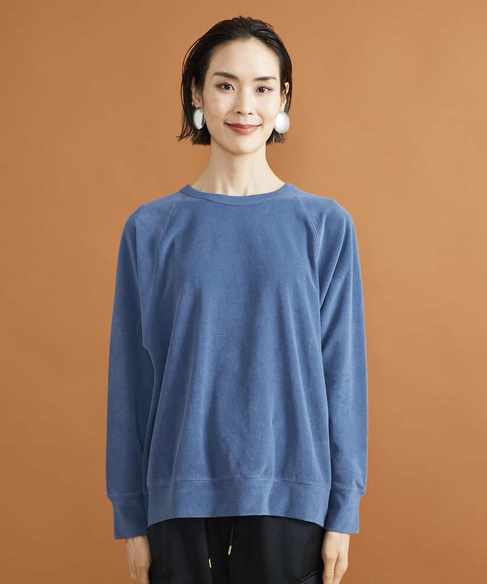 FMKJS01190 MICHEL KLEIN(ミッシェルクラン) マイクロパイルロングスリーブカットソー ブラック(94)