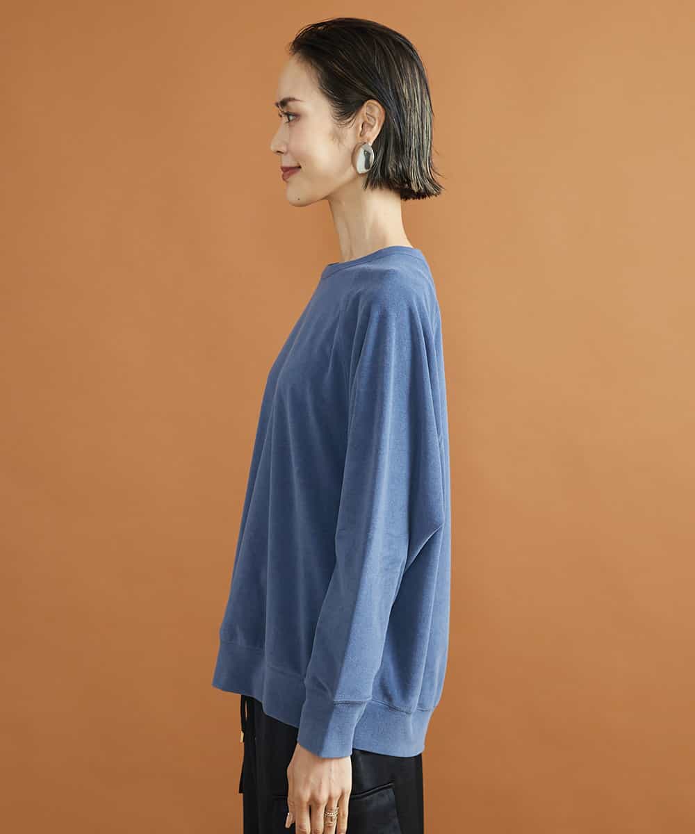 FMKJS01190 MICHEL KLEIN(ミッシェルクラン) マイクロパイルロングスリーブカットソー ブラック(94)