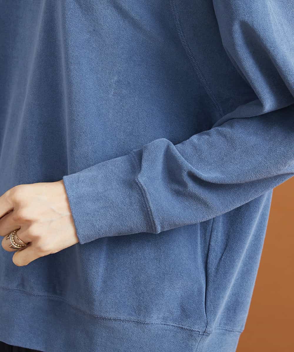 FMKJS01190 MICHEL KLEIN(ミッシェルクラン) マイクロパイルロングスリーブカットソー ブラック(94)