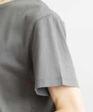 FMKJS02120 MICHEL KLEIN(ミッシェルクラン) フロッキーロゴプリントTシャツ ダークグレー(93)