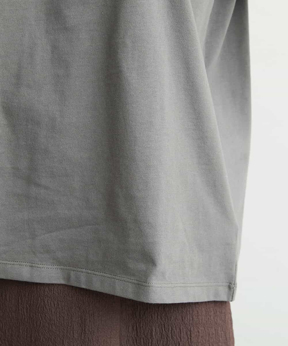 FMKJS02120 MICHEL KLEIN(ミッシェルクラン) フロッキーロゴプリントTシャツ ダークグレー(93)