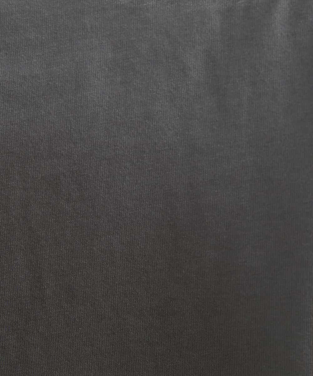 FMKJS02120 MICHEL KLEIN(ミッシェルクラン) フロッキーロゴプリントTシャツ ダークグレー(93)
