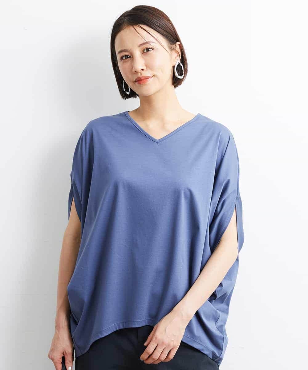 1枚着におすすめ]ドルマンスリーブVネックカットソー(カットソー・Tシャツ) MICHEL KLEIN(ミッシェルクラン)｜イトキンオンラインストア