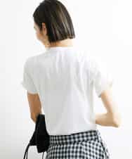 FMKJS40120 MICHEL KLEIN(ミッシェルクラン) [YURI KOBAYASHIコラボ]コットンスムースロゴTシャツ ホワイト(90)
