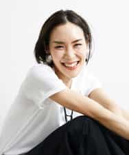 FMKJS40120 MICHEL KLEIN(ミッシェルクラン) [YURI KOBAYASHIコラボ]コットンスムースロゴTシャツ ホワイト(90)