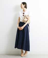 FMKJS40120 MICHEL KLEIN(ミッシェルクラン) [YURI KOBAYASHIコラボ]コットンスムースロゴTシャツ ホワイト(90)