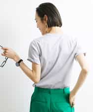 FMKJS40120 MICHEL KLEIN(ミッシェルクラン) [YURI KOBAYASHIコラボ]コットンスムースロゴTシャツ ホワイト(90)