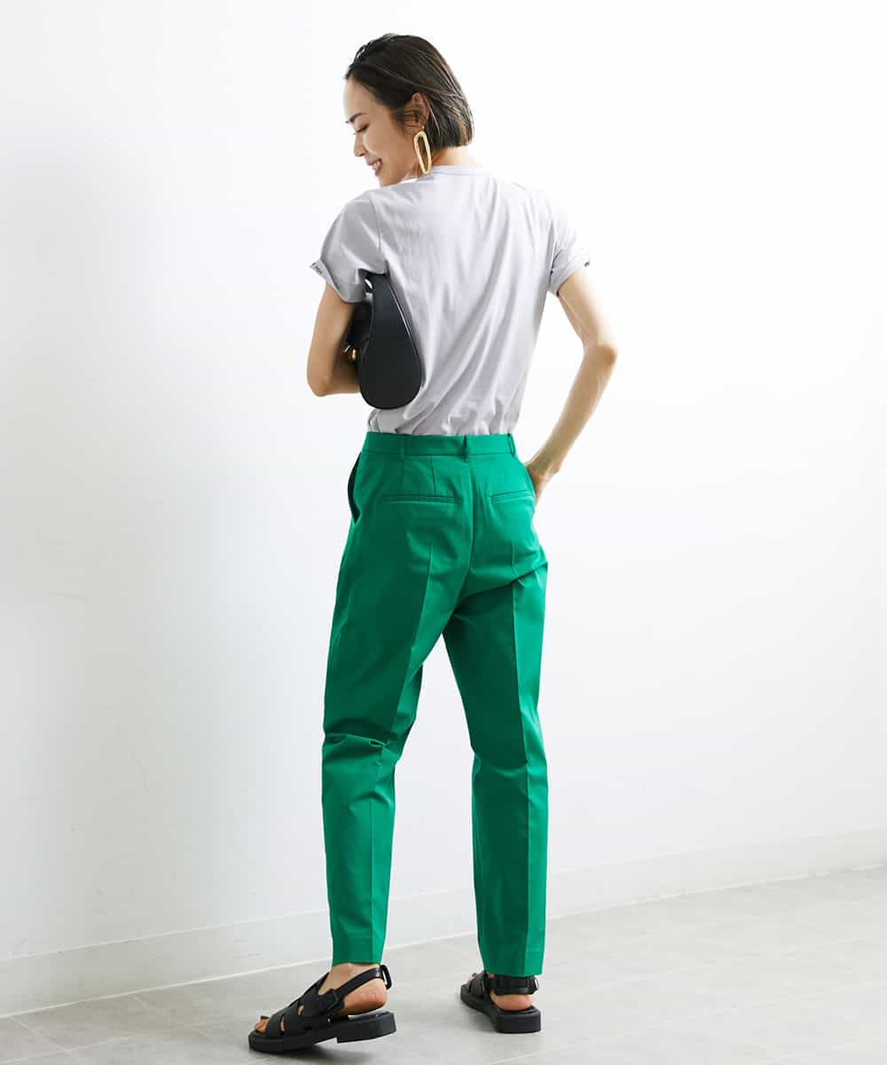 FMKJS40120 MICHEL KLEIN(ミッシェルクラン) [YURI KOBAYASHIコラボ]コットンスムースロゴTシャツ ホワイト(90)