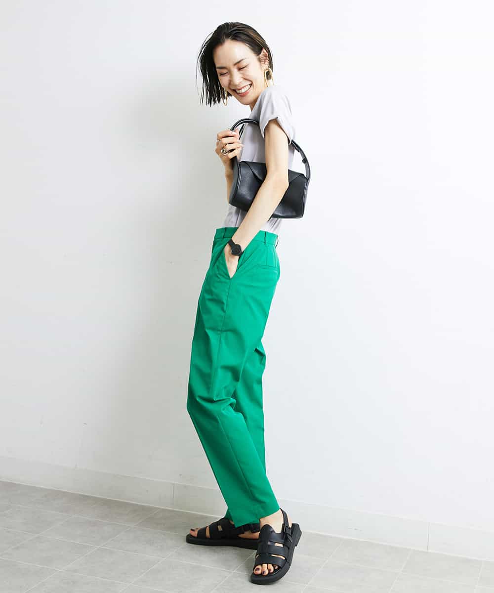 FMKJS40120 MICHEL KLEIN(ミッシェルクラン) [YURI KOBAYASHIコラボ]コットンスムースロゴTシャツ ホワイト(90)