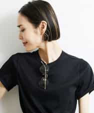FMKJS40120 MICHEL KLEIN(ミッシェルクラン) [YURI KOBAYASHIコラボ]コットンスムースロゴTシャツ ホワイト(90)