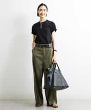 FMKJS40120 MICHEL KLEIN(ミッシェルクラン) [YURI KOBAYASHIコラボ]コットンスムースロゴTシャツ ホワイト(90)