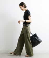 FMKJS40120 MICHEL KLEIN(ミッシェルクラン) [YURI KOBAYASHIコラボ]コットンスムースロゴTシャツ ホワイト(90)