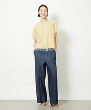 FMKJV29170 MICHEL KLEIN(ミッシェルクラン) チュールTブラウス ブラック(94)