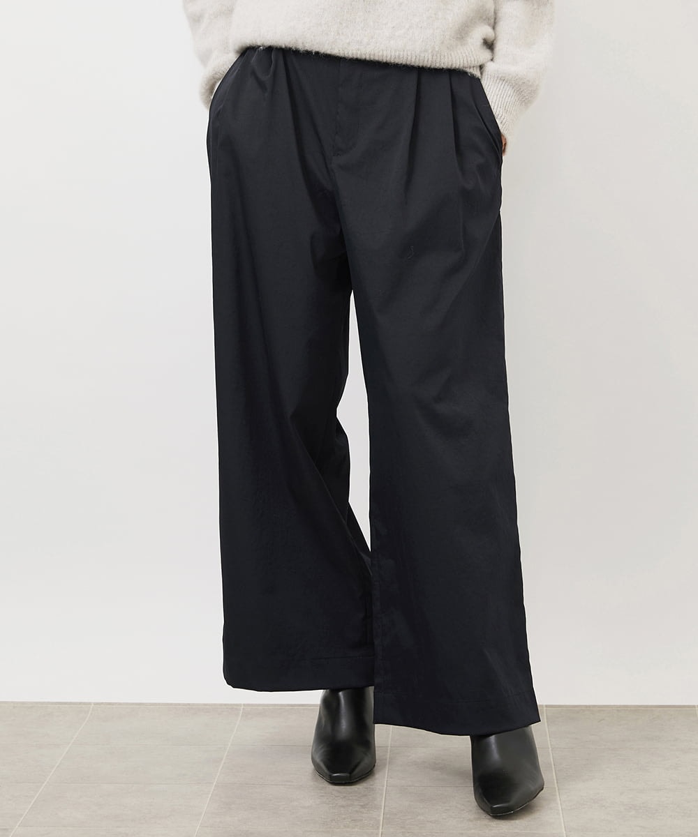 FMLAA01240 MICHEL KLEIN(ミッシェルクラン) ソフトタッチチノワイドパンツ(3サイズ展開) ダークグレー(93)