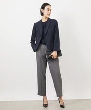 FMLAA05220 MICHEL KLEIN(ミッシェルクラン) ［セットアップ対応/洗える］ツイルストレッチパンツ ブラック
