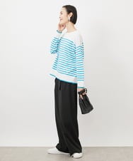 FMLAA05250 MICHEL KLEIN(ミッシェルクラン) [セットアップ対応]ドライタッチワイドパンツ ダークグレー(93)