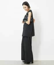 FMLAA05250 MICHEL KLEIN(ミッシェルクラン) [セットアップ対応]ドライタッチワイドパンツ ダークグレー(93)