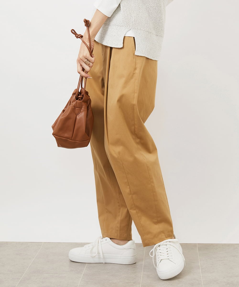 FMLAA07240 MICHEL KLEIN(ミッシェルクラン) ハイパワーストレッチバレルパンツ ブラック(94)