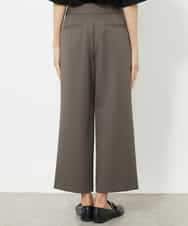 FMLAA10180 MICHEL KLEIN(ミッシェルクラン) [定番人気]ストレッチワイドパンツ ブラウン(87)